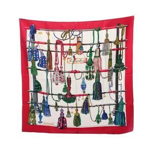 HERMES Authentic Pink Silk Scarf